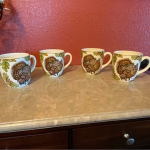 Pier 1 collection of Thanksgiving mugs